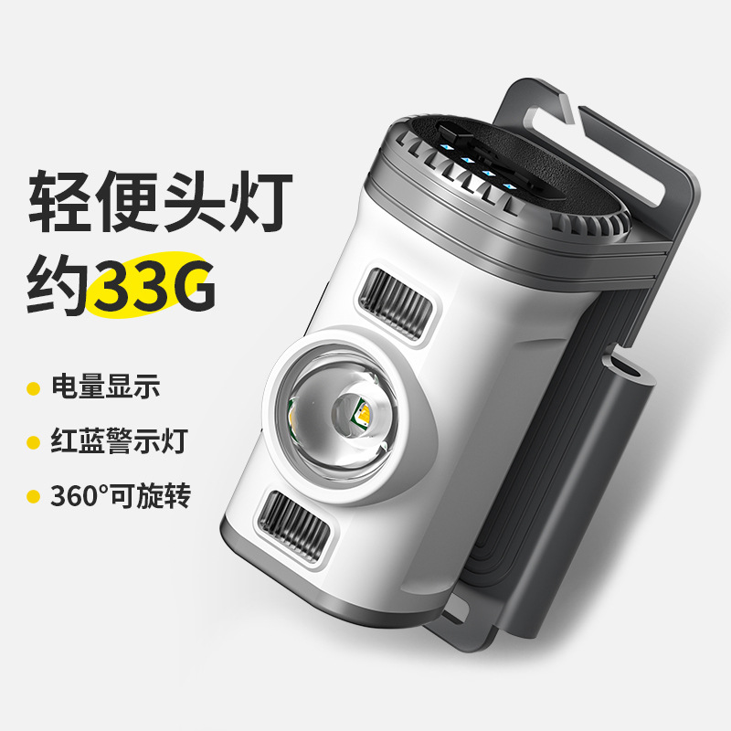 Outdoor mini LED induction headlight cap clip light multi-function USB charging night running night fishing head-mounted lighting headlight