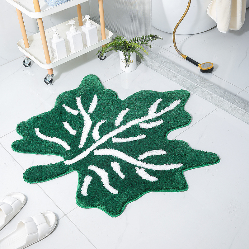 Picture of Flocked Round Bedroom Door Mat, Non-Slip Bathroom Absorbent Floor Mat, Entrance Door Mat, Children's Mat, Non-Slip and Absorbent