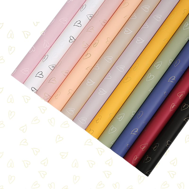 Hua Xi Cynthia Paper Scarlet Matte Film Love Waterproof Ouya Paper Fresh Flower Bundle Wrapping Paper Gift Bag Flower Paper