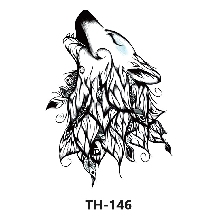 Picture of Cross-Border Manufacturer Wholesale Cartoon Color Tattoo Stickers Unicorn Black and White Animal Tiger Waterproof and Sweatproof Tattoo Stickers