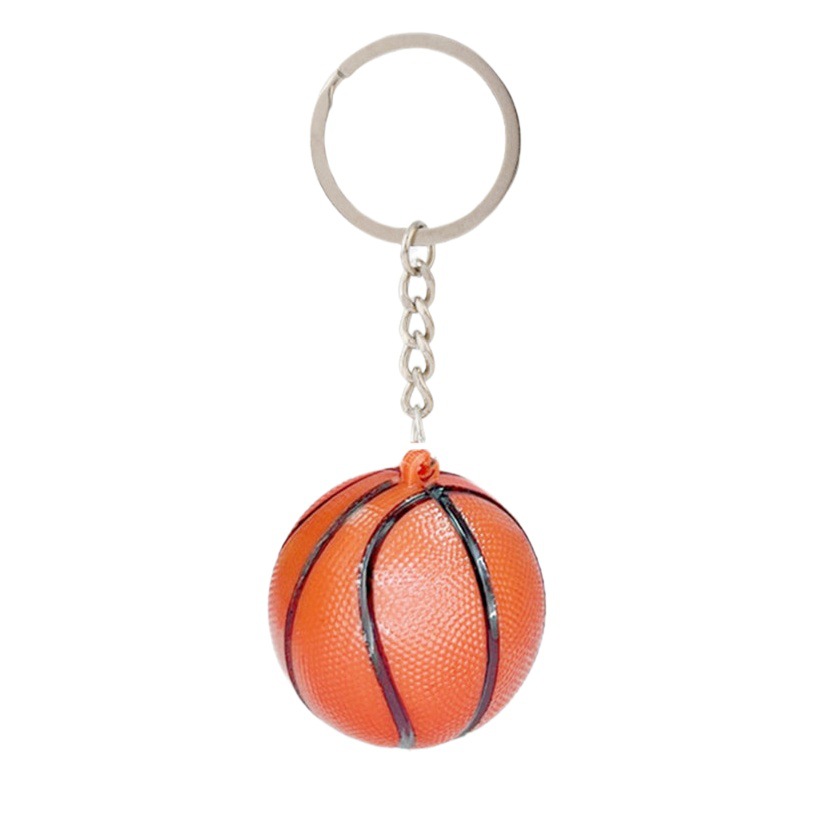 Foreign Trade Explosions Acrylic Basketball Keychain Pendant Simulation Basketball Bag Pendant Large Basketball Keychain