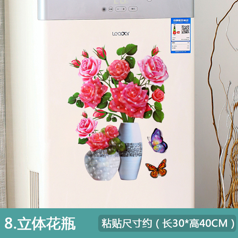Picture of 3D Stereo Artificial Vase Bedroom Room Wall Stereo Hot Stamping Decorative Wall Stickers Amazon Export Wholesale