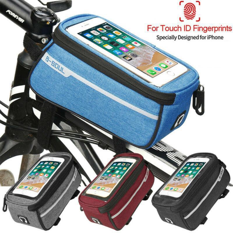 New B- soul Bicycle Riding Upper Tube Bag Mountain Bike Road Bike Waterproof Mobile Phone Touch Screen Bag