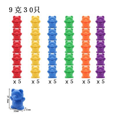 Picture of Foreign Trade Rainbow Digital Bear Toy Montessori Enlightenment Mathematics Weight Bear Early Education Kindergarten Counting Early Education Teaching Aware