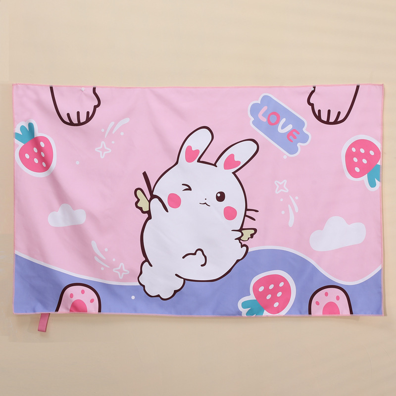 Picture of Children's Bath Towel, Double-Sided Velvet Beach Towel, Water-Absorbent, Quick-Drying, Portable Buckle Cartoon Cute Cloak, Warm, Soft and Comfortable