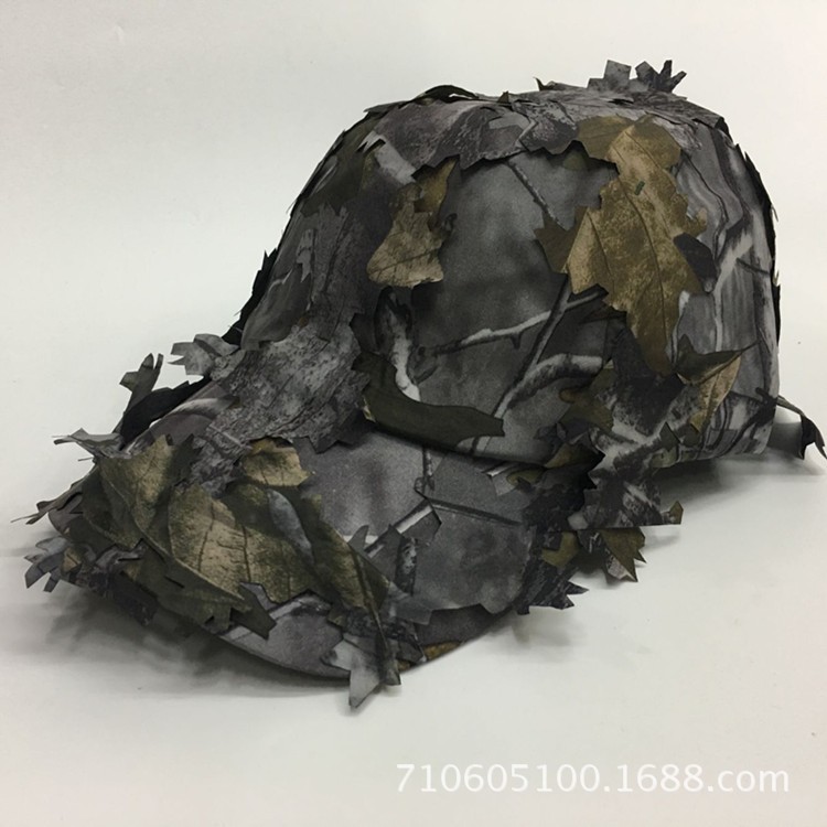 Picture of A002 Outdoor Military Fan Camouflage Large Brim Field Cs Camouflage Hunting Leaf Bionic Baseball Cap Sunshade