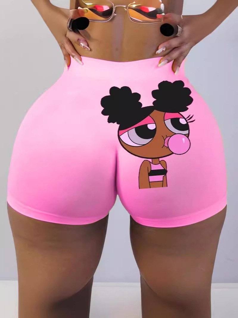 Picture of Cross-border Hot Letter Hip Fitness Sports Leisure European and American Style Women's Shorts
