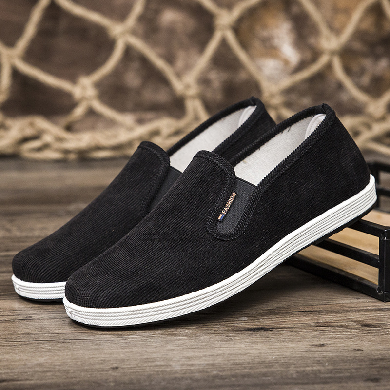 Old Beijing Cloth Shoes Men's Spring and Autumn Breathable Men's Casual Shoes Lined Cloth Shoes Middle-aged and Elderly Outdoor Shoes
