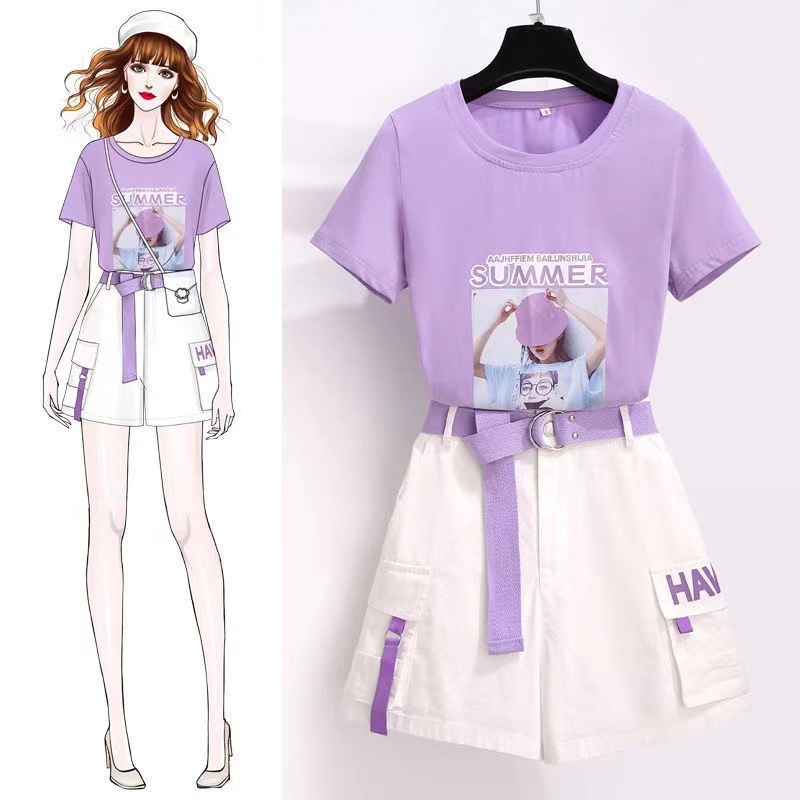 Southeast Asia cross-border large size suit women's spring and summer New temperament foreign style girls fashion shorts two-piece women's wholesale