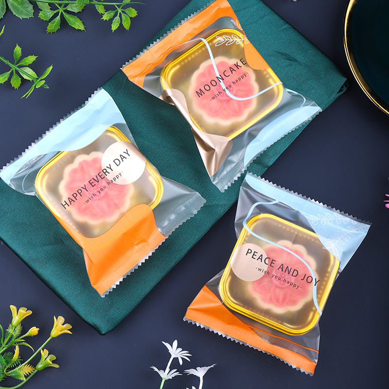 Picture of Spot Wholesale 2025 New Mooncake Packaging Bag 50g 100g Egg Yolk Crisp Mid-Autumn Mooncake Machine-Sealed Packaging Bag