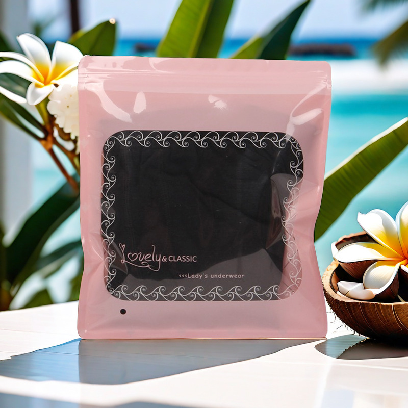 English Women's Underwear Packaging Bag Briefs High Waist Underwear Belly Tight Underwear Ziplock Pregnant Women's Underwear Bag