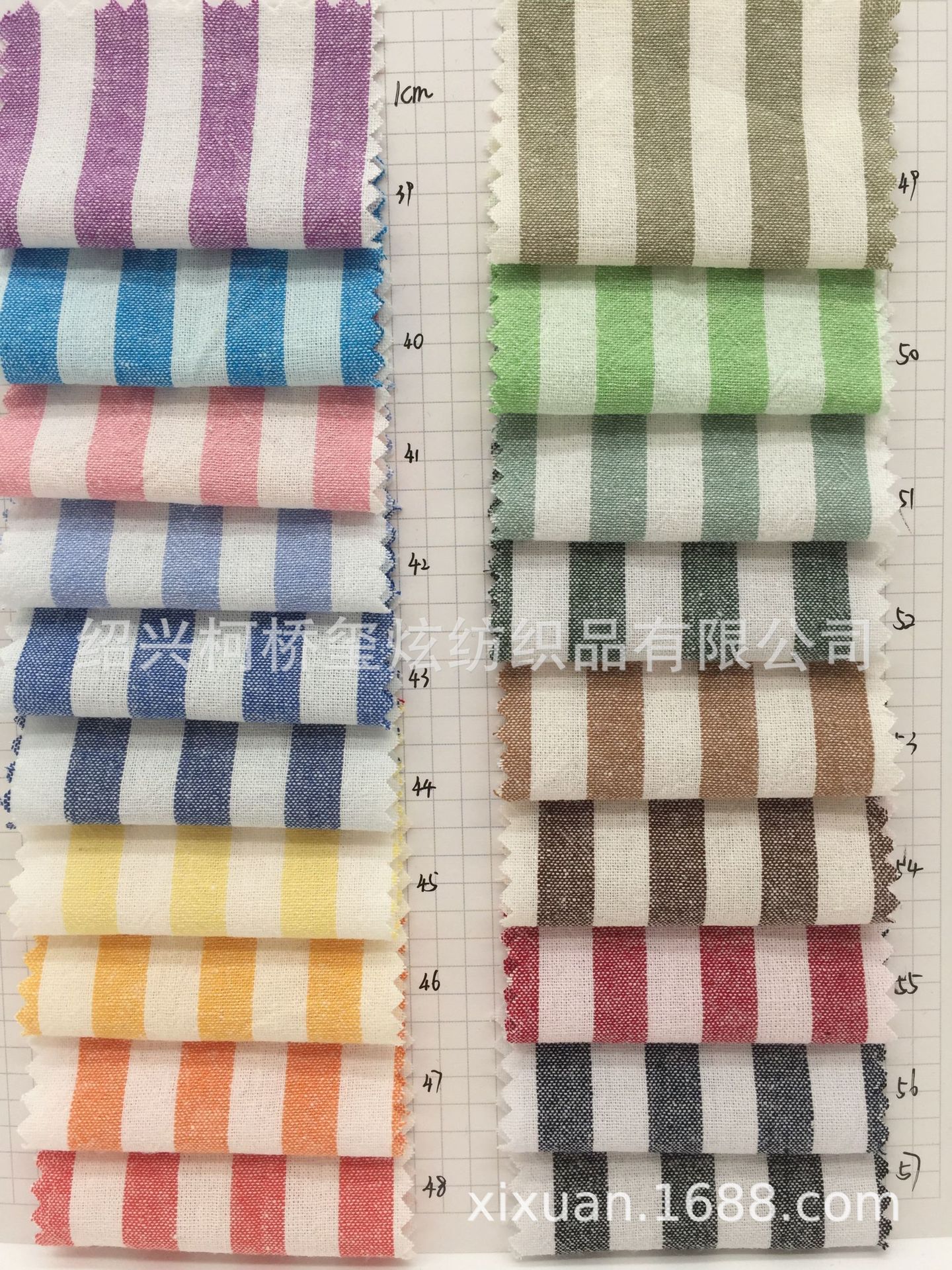 New Cotton Stripesd Cloth 21S Plaid Cloth Stripesd Shirt Dress Fabric Washed Cotton Fabric in Stock