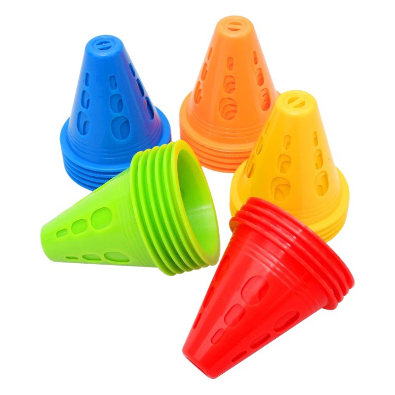 Windproof Roller Skating Skates, Obstacle Skates, Small Roadblock, Colorfuled Corner Mark, Semi-Soft, Colorfulful Dome Road