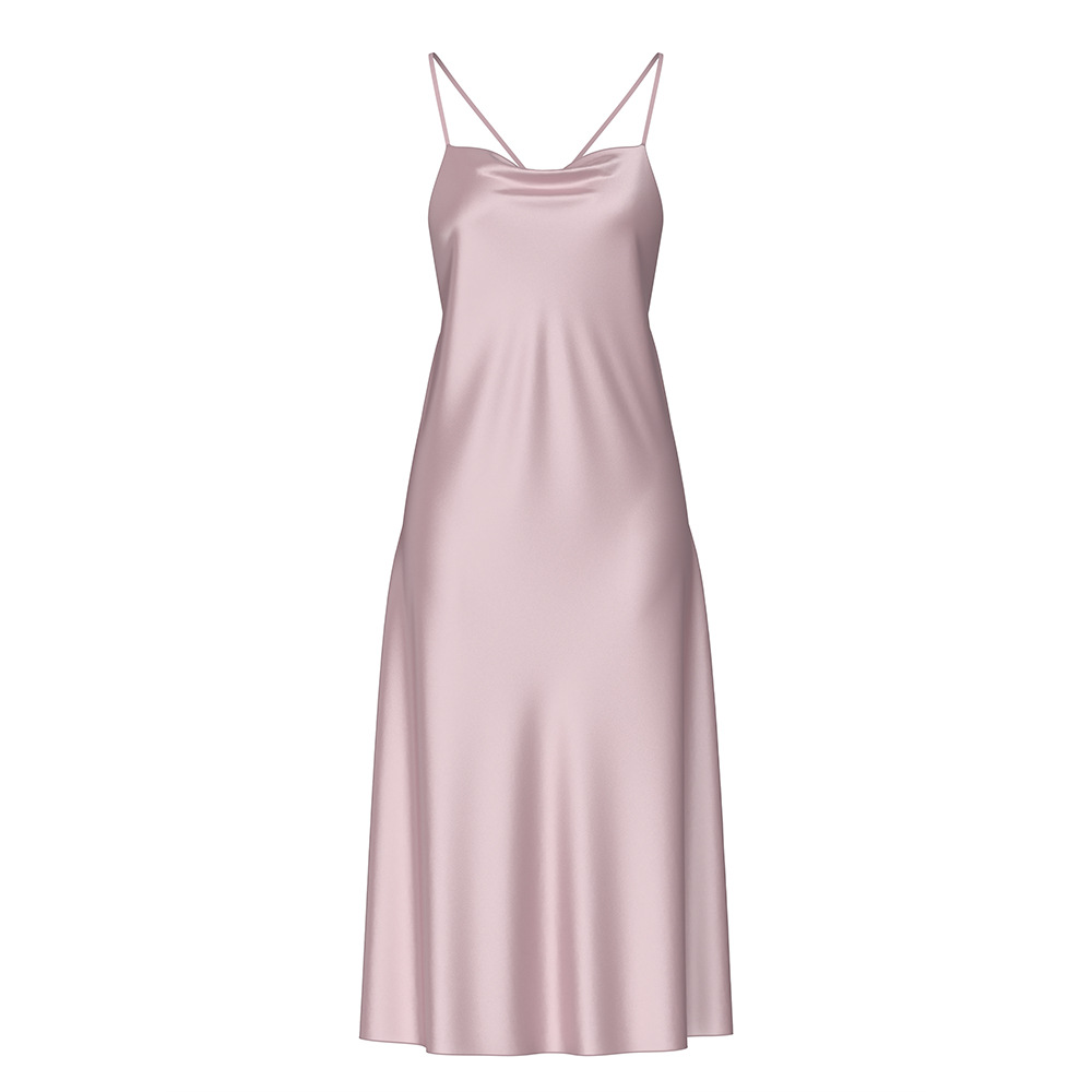 Picture of Yaoting 2022 Pajamas Women's Spring and Summer Swing Collar Women's Ice Silk Satin Home Clothes Thin Suspender Skirt 2660 Fresh