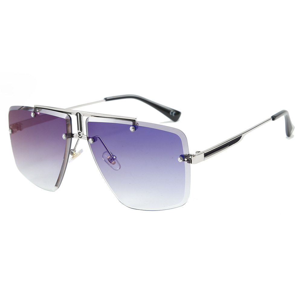 Picture of Men's Square Cut Edge Sunglasses 2019 European and American Trend Cover Glasses Driving Fashion Sunglasses 5011Uv400