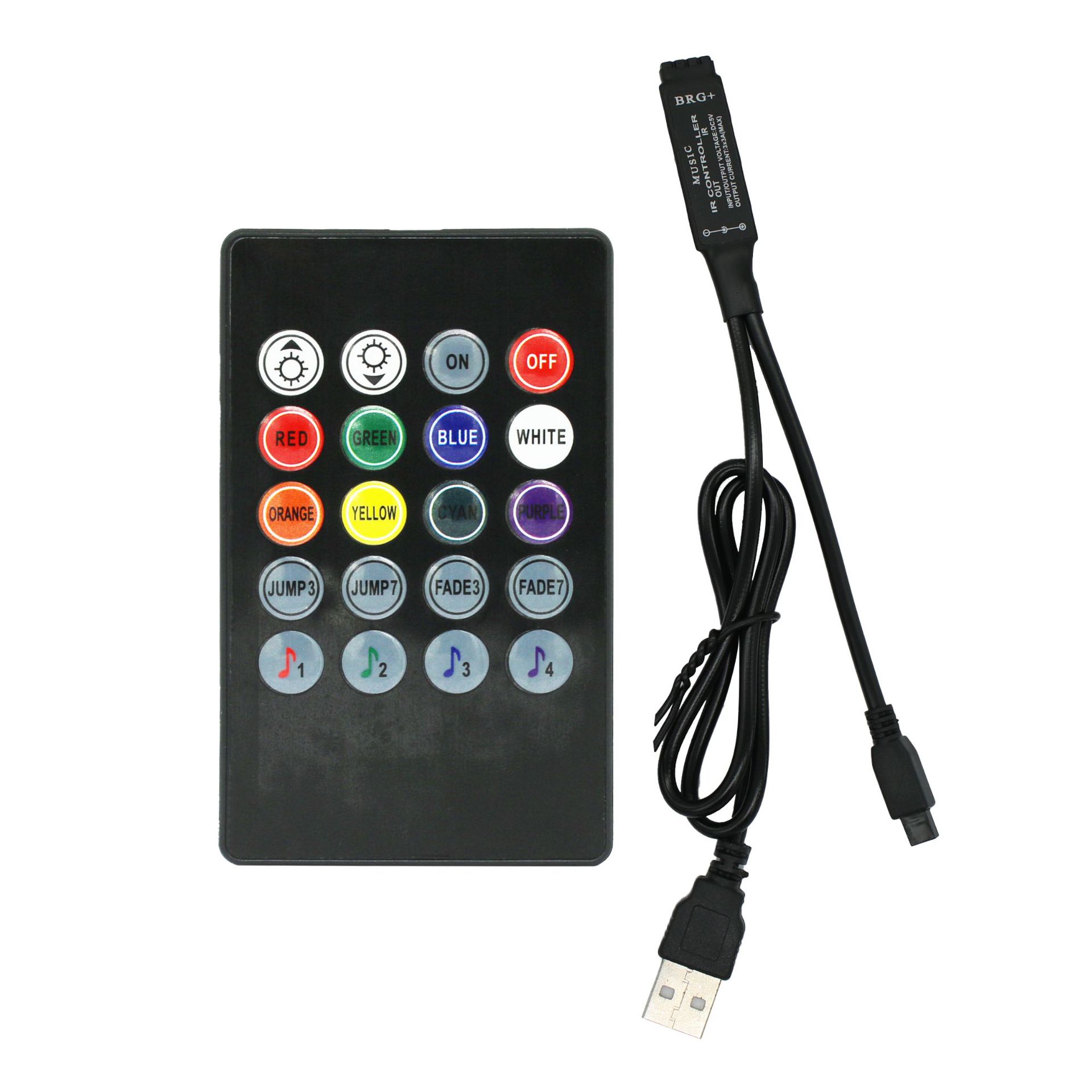 Picture of Wireless infrared remote control rgb light with remote controller 20 key music remote control light bar music controller