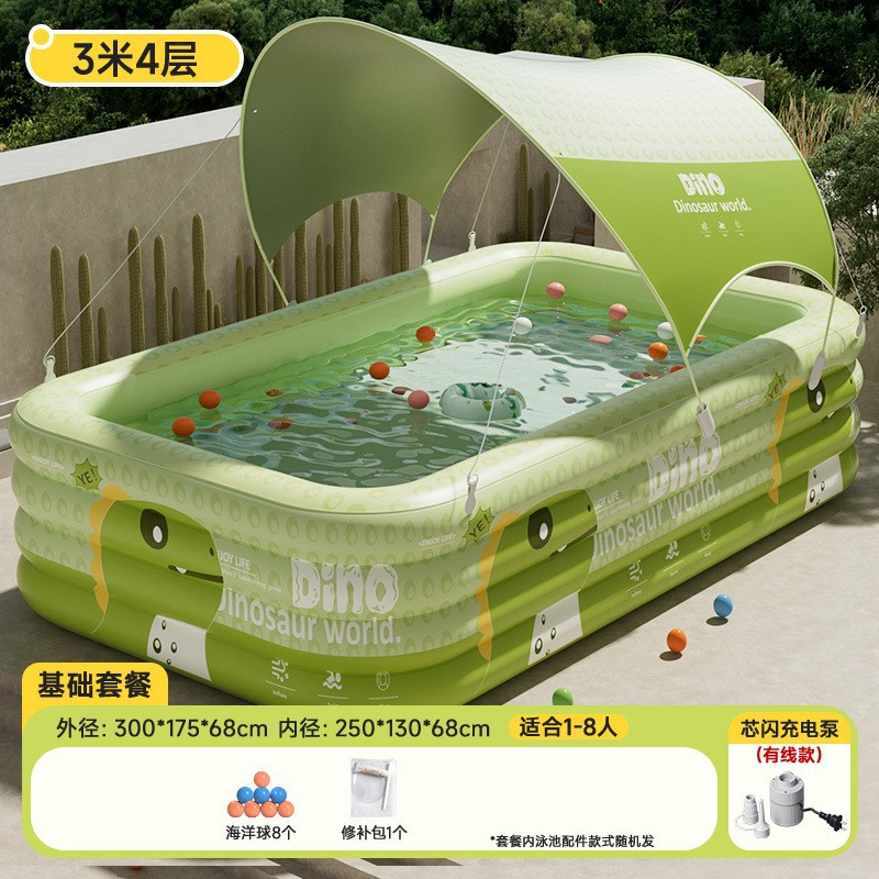 Picture of Children's Inflatable Swimming Pool Baby Indoor Home Swimming Pool Outdoor Large Foldable Children's Swimming Pool