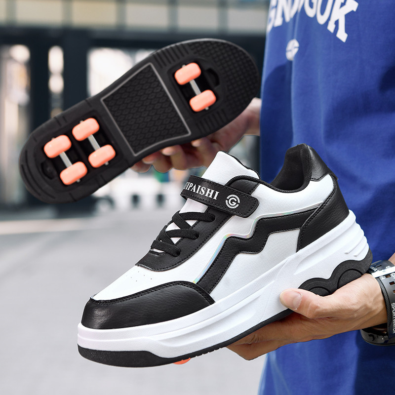 Students heloo shoes six wheels children's wheel skates for men and women detachable ultra light version shoes with wheels in stock wholesale