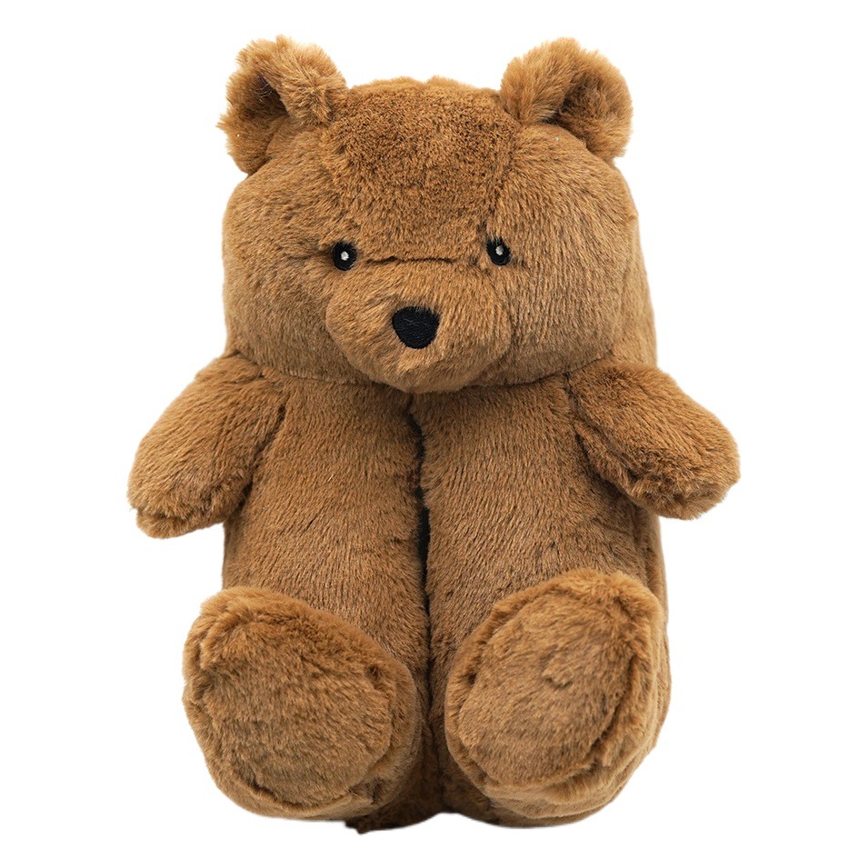 teddybearslippers teddy bear plush slippers home Bear panda slippers autumn and winter women's shoes