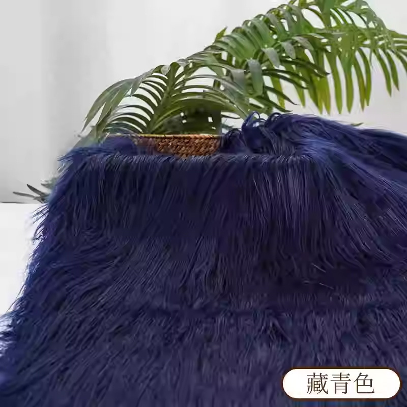 Picture of Falling Wool Plush Fabric 9cm Beast Dress Beast Hair Long Hair Roll Bundle Fried Hair Long Hair Hand-made Cotton Doll DIY
