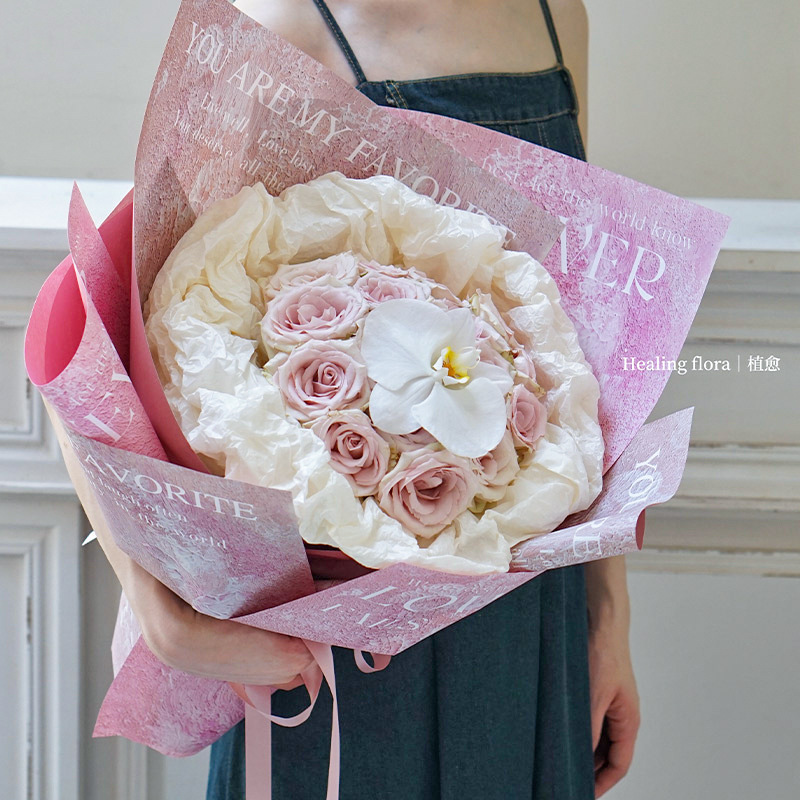 Flower Shop Floral Flower Wrapping Paper Bouquet Packaging Thickeneded Waterproof 100g Kraft Paper Popular Art Style Flower Paper
