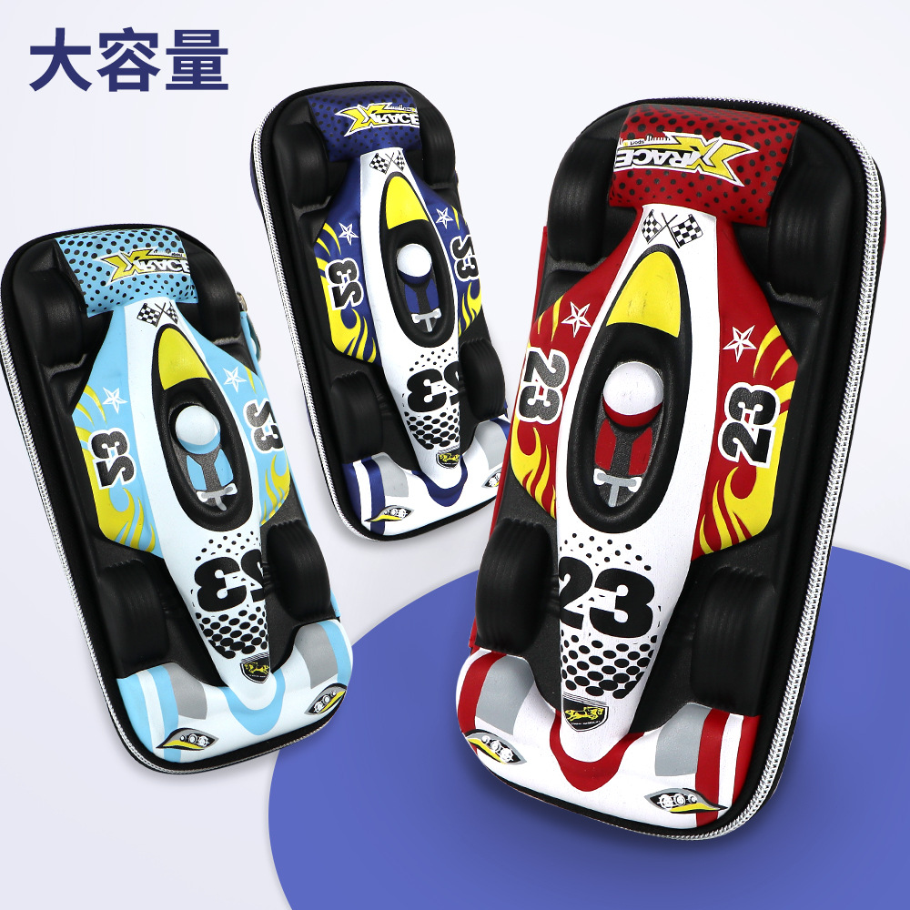 Picture of Three-Layer Eva 	 Large Capacity Cartoon Boys and Girls Children's Simple Car Pencil Case Stationery Bag Waterproof Storage Box