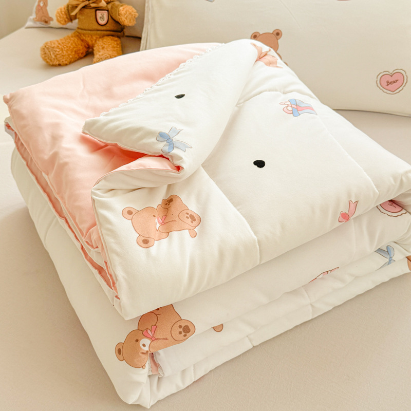 Picture of Class A Maternal and Infant Grade Summer Quilt Lace Summer Cool Quilt Summer Air-conditioning Quilt Double Washed Cotton Quilt Core Children's Thin Quilt Ins