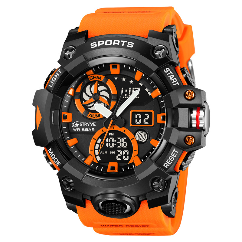 STRYVE men's fashion waterproof sports watch luminous electronic multi-function chronograph watch a generation of 8027