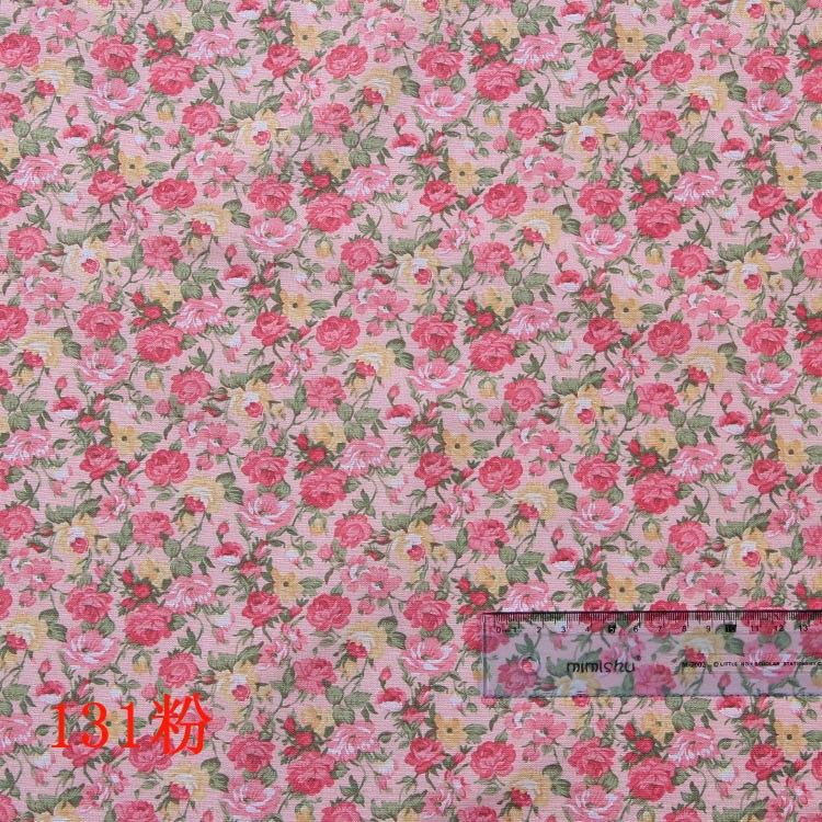 Picture of New Korean style lady style rose pink black blue purple green multi-color printed cloth mesh printed fabric