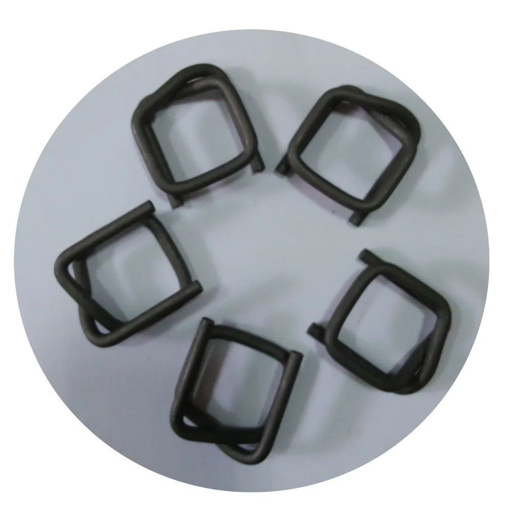 Wholesale Polyester Fiber Strapping Buckle Woven Strap Buckle Phosphated Steel Wire Strapping Buckle 13/16/19/25/32mm