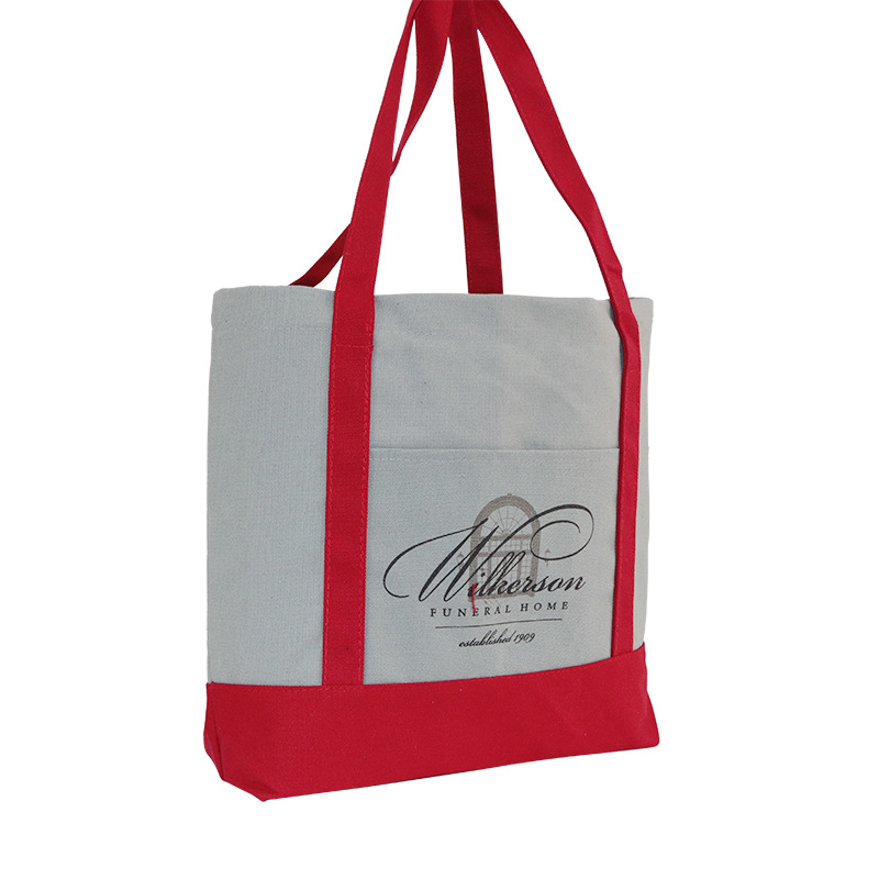 Picture of Spot wholesale blank canvas bag printed logo student casual shoulder cotton bag shopping white canvas bag custom