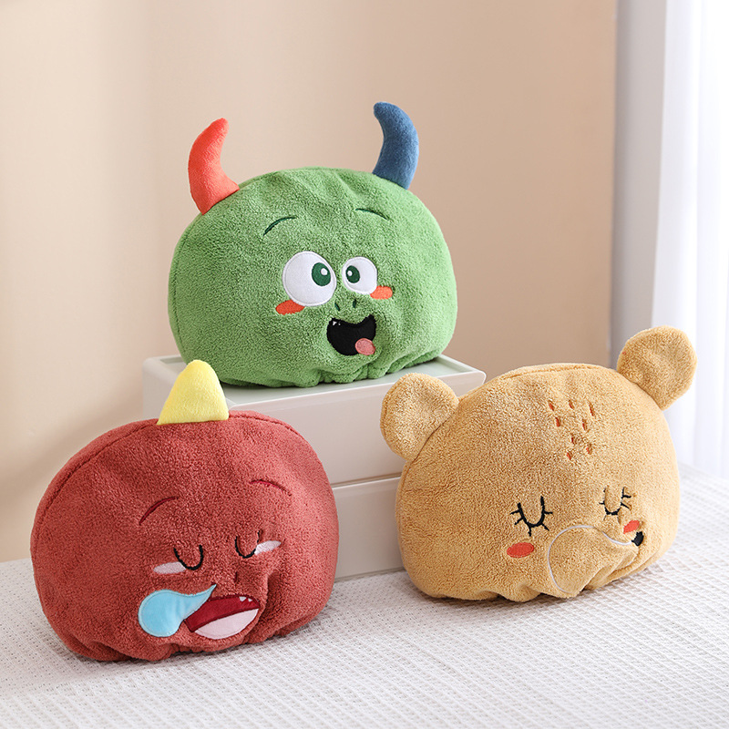 Cartoon Hair Dried Hat Women's Children's Coral Fleece Thickened Water Absorbing Hair Cover Dry Hair Towel Shower Cap Head Wiping Artifact
