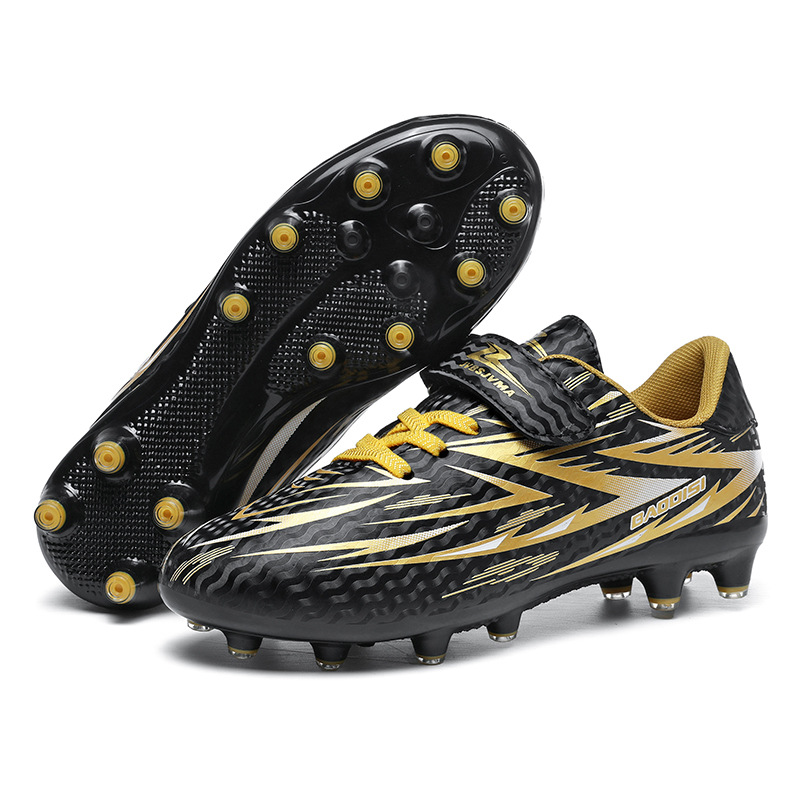 Cross-border new Velcro football cleats boys and girls sports and leisure primary school students spike competition training sneakers