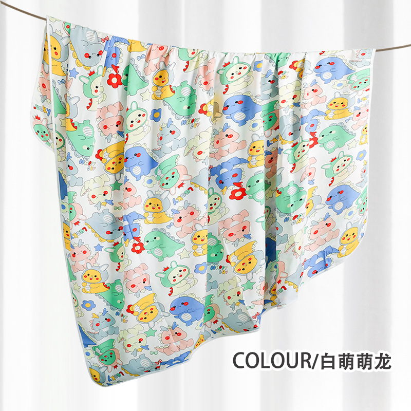 Picture of Summer Cotton Silk Artificial Cotton Double Layer Thin Quilt Cotton Silk Baby Blanket Baby Summer Household Sheds Children's Summer Cool Quilt