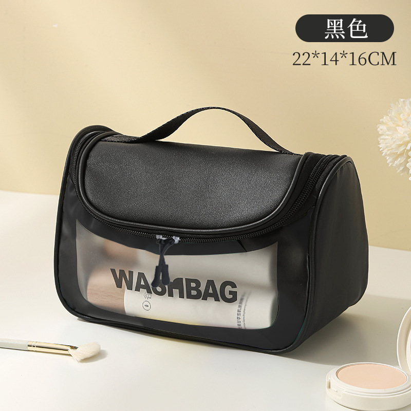 Picture of Waterproof Wash Bag Large Capacity Travel Cosmetic Storage Bag High-grade Sense Portable Transparent PVC Wash Bag for Women