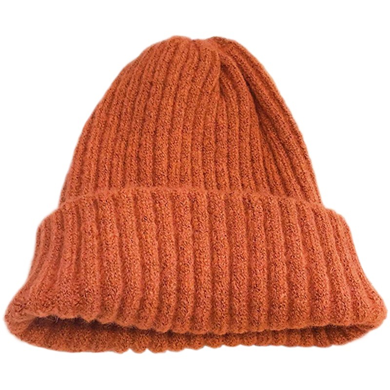 Maoge K-Style 2024 Trendyy Simple Woolen Hat Women's Fashion Pure Color Men's Autumn and Winter Warm Elastic Light Plate Knitted Hat