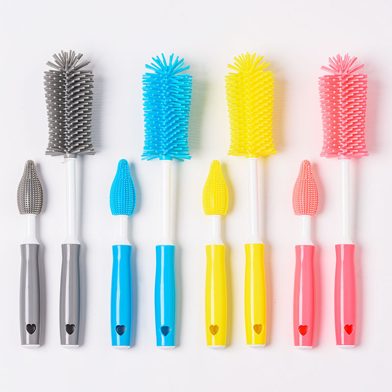 Picture of Liquid silicone bottle brush cleaning cup rotating brush nipple brush three-in-one multifunctional cleaning rinse factory direct sales