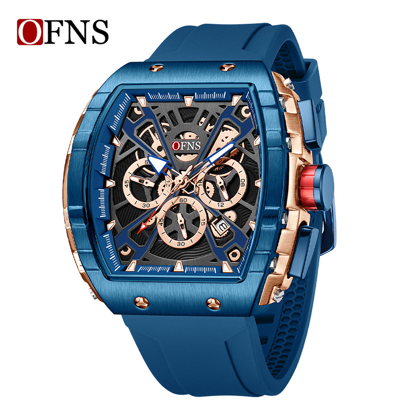 Picture of O'Fani's Foreign Trade Live Selling Business Watch Creative Barrel-shaped Personality Watch Waterproof Men's Quartz Watch