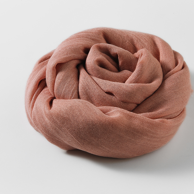 Picture of Solid Color Cotton and Linen Scarf Women's Artistic Sunscreen Scarf Scarf Beach Long Scarf Wholesale Japanese Scarf Advanced Sense