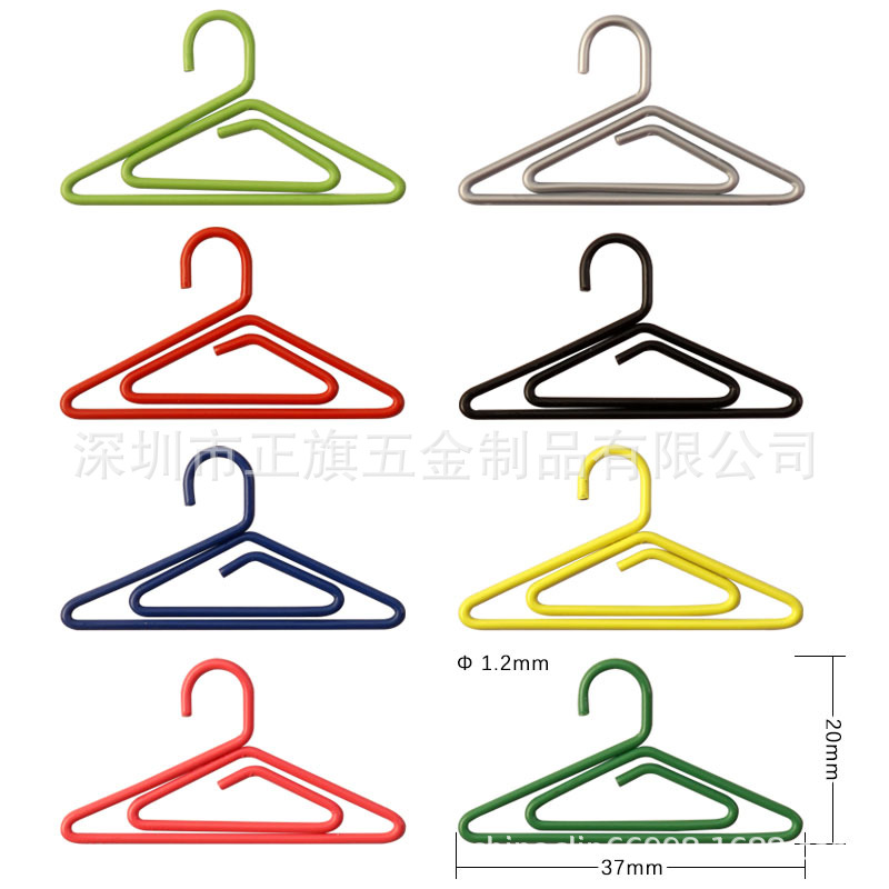 Color small clothes rack paper clip clothes clip 8 color clover shaped paper clip small glasses wannabe clip