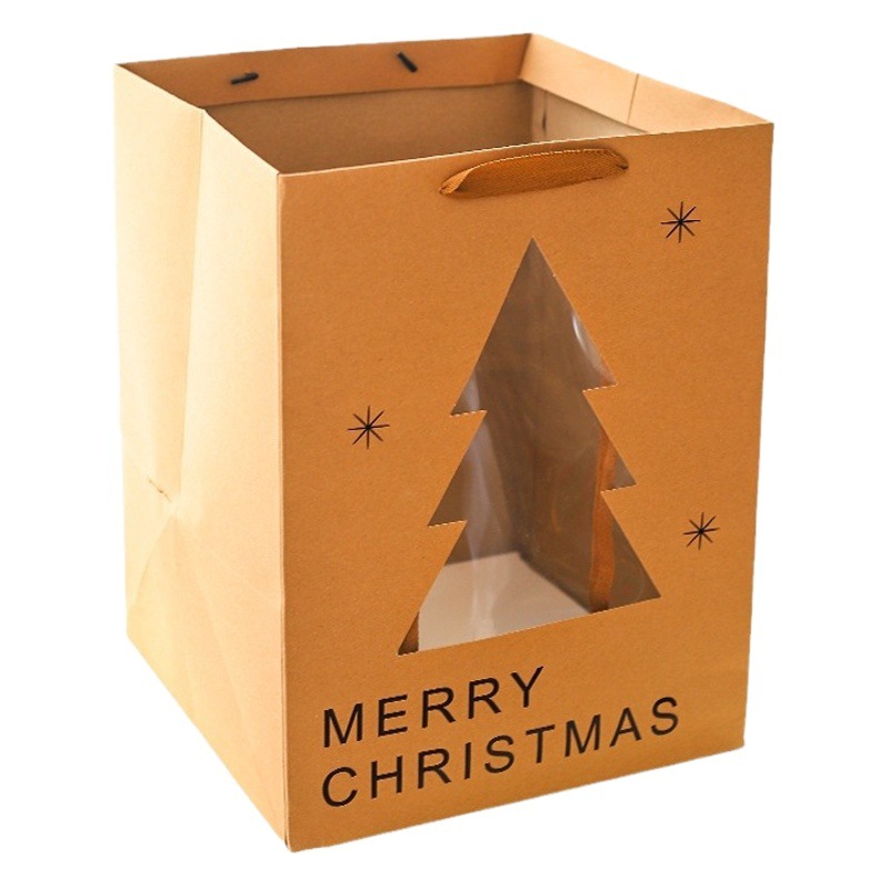 Christmas extra large cowhide Christmas tree handbag online celebrity fashion creative flower doll gift bag wholesale