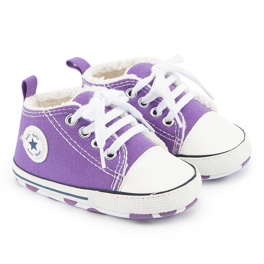 Picture of New winter baby shoes cotton shoes fleece-lined warm canvas shoes baby non-slip soft bottom toddler shoes baby shoes