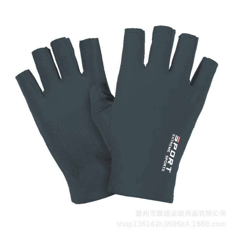 Picture of Ice Silk Gloves for Men and Women, Cycling Sports Fitness Luya Fishing Climbing High Elasticity Comfortable Sweat-Absorbent Sun Protection Gloves
