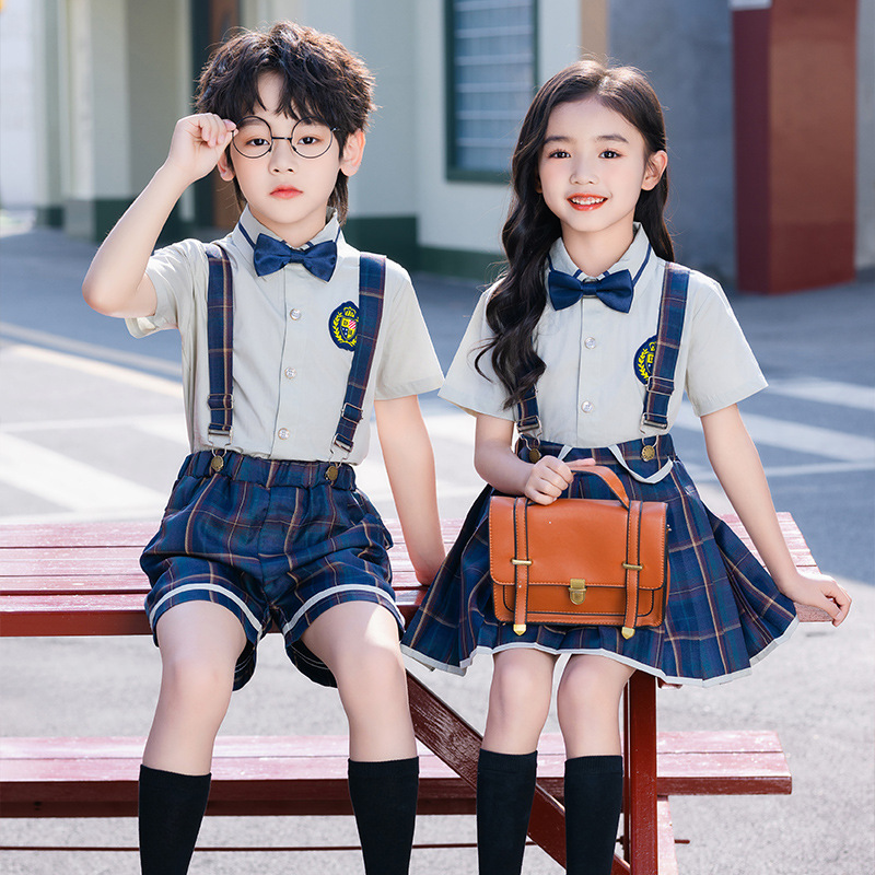 Picture of 2024 Kindergarten Summer Children's Graduation Photo Sportswear College Style Summer School Uniform for Primary School Students