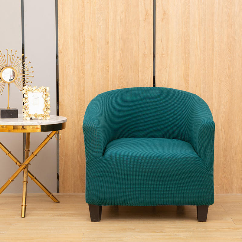 Picture of Corn fleece semicircle sofa chair cover thickened conjoined elastic dining chair cover anti-fouling stool cover chair cover