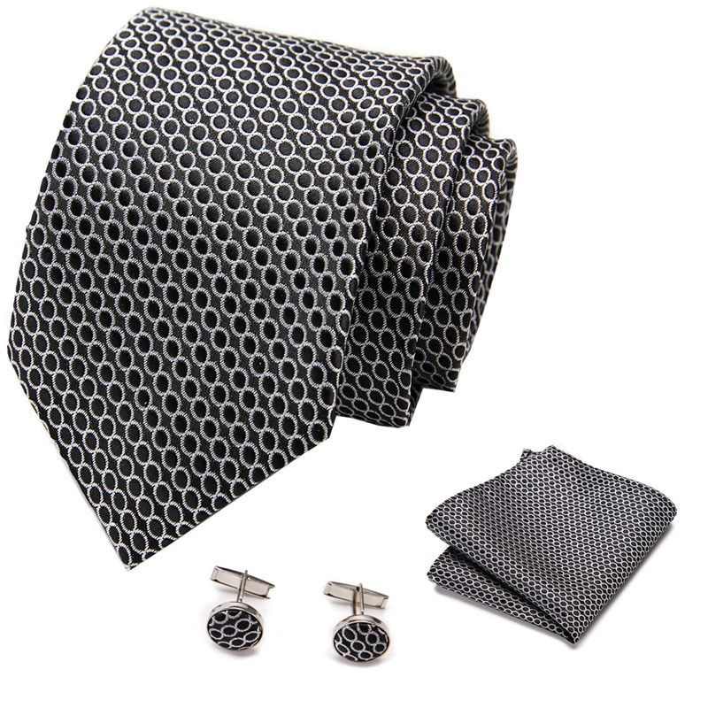 Picture of New Tie in Stock Cross-Border Hot Selling Tie Manufacturer Business Men's Formal Tie Set Ready-Made Fashion Accessories