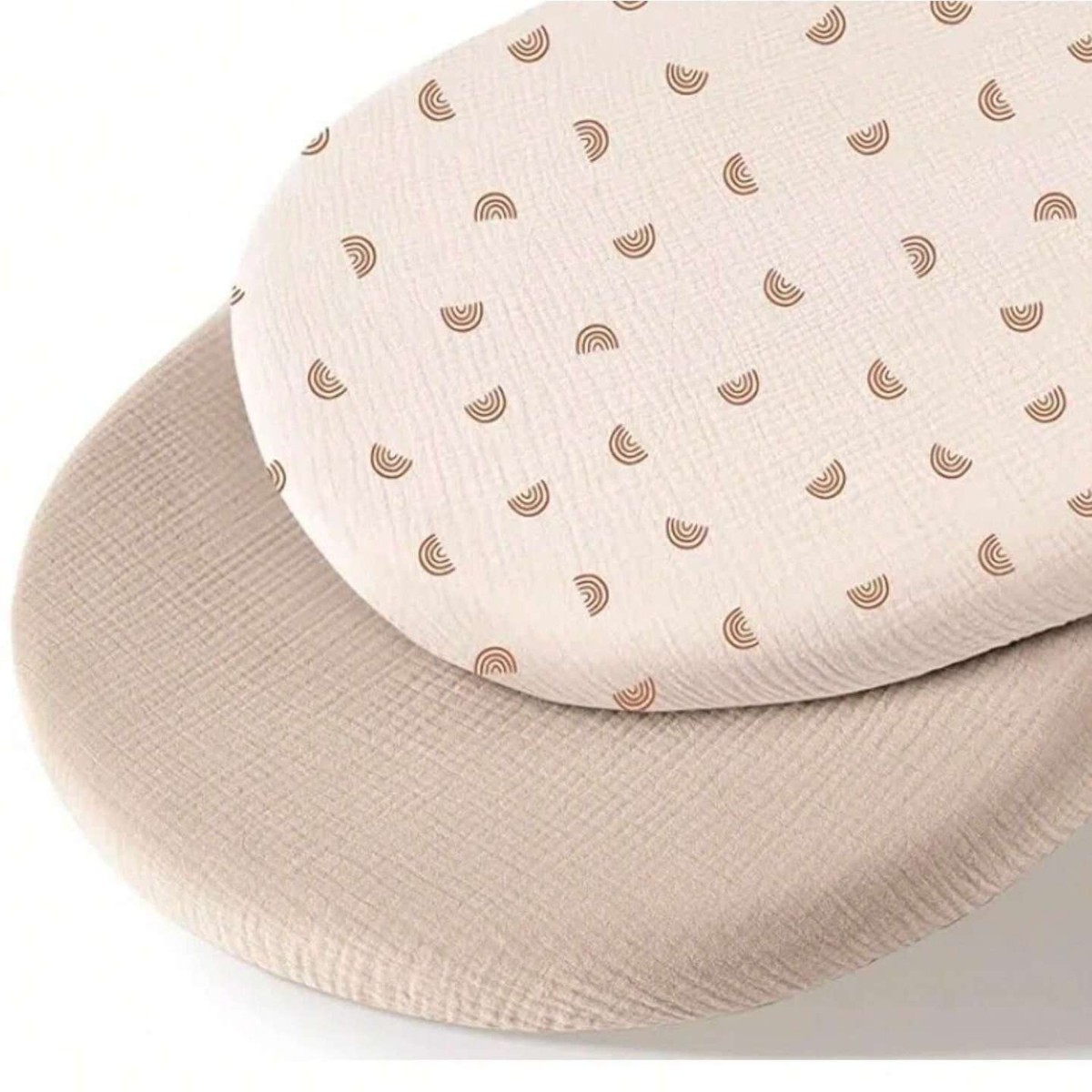 Picture of Cross-border Baby Cradle Bed Cover 2-piece Printed Breathable Skin-friendly Cotton Yarn Cradle Mattress Removable Change Cover