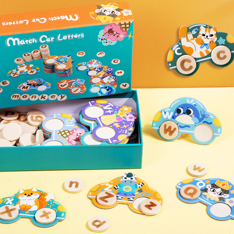 Picture of English spelling Game 3 to 6 years old kindergarten early education Enlightenment English letters matching children's educational toys