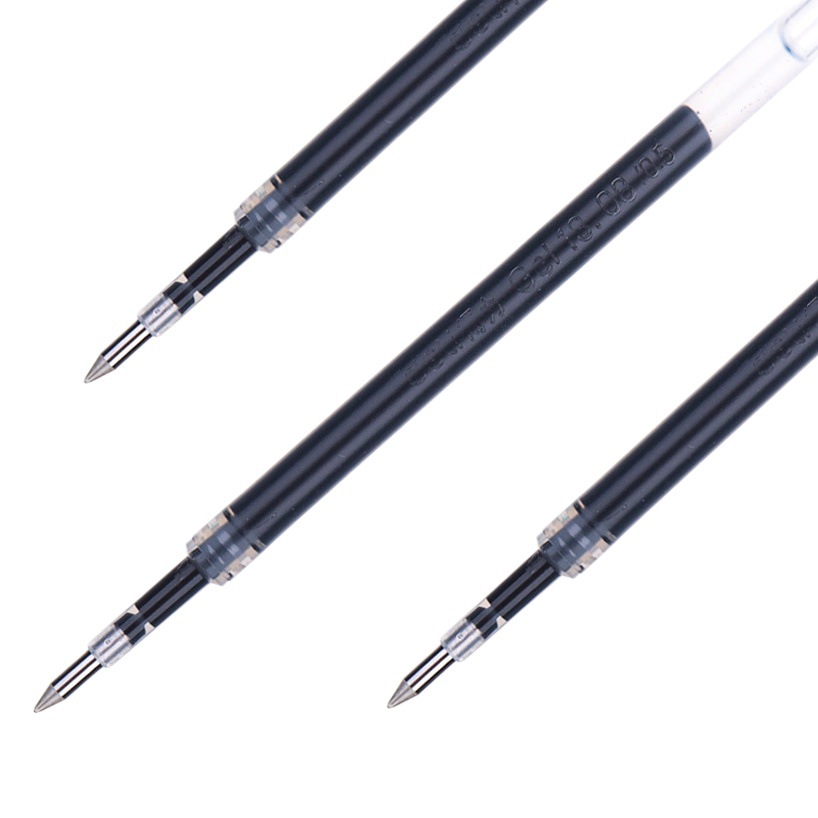 Deli S206 press type neutral refill student 0.5mm Signature Pen Press refill bullet Black