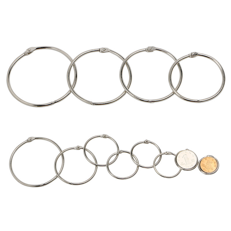 Picture of 85 # Inner Diameter 80mm Manufacturer Cross-Border Metal Book Ring Loose-Leaf Ring Photo Album Clip Ring Large Open Ring Wholesale